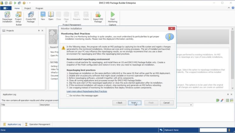 EMCO MSI Package Builder screenshoot 1