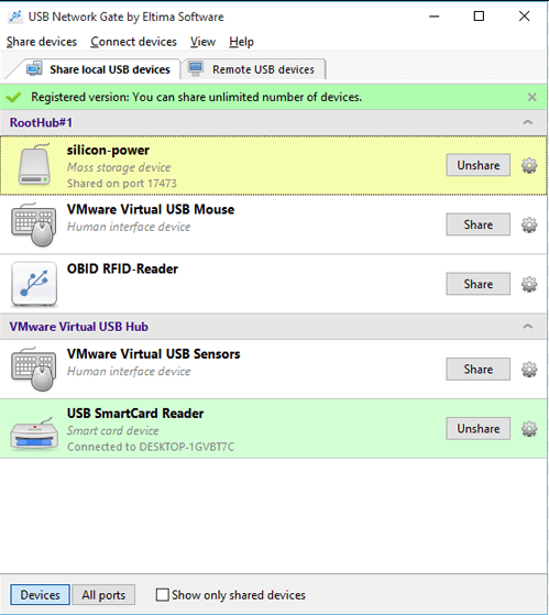 USB Network Gate screenshoot 1